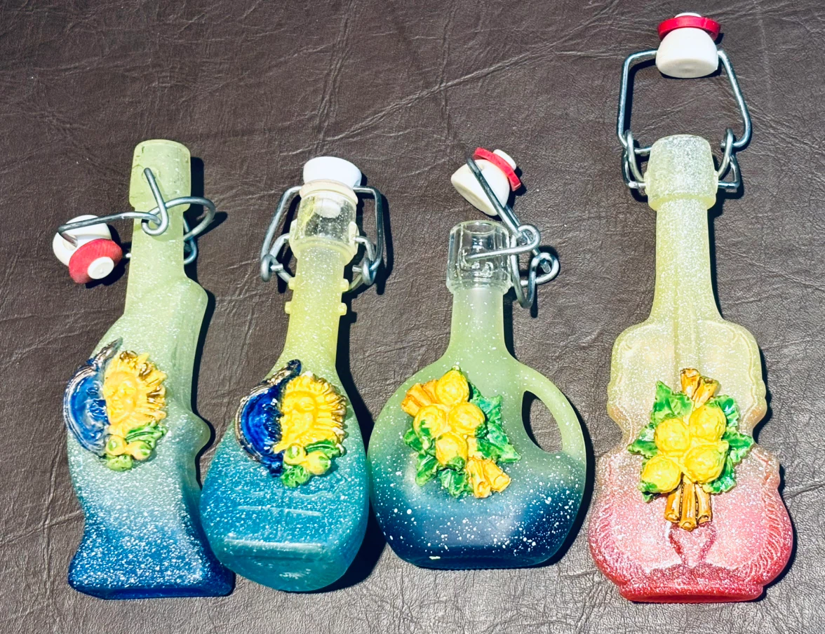 4 NEW Italian Cavalier Giuffrida Sicilian Mignon Bottles