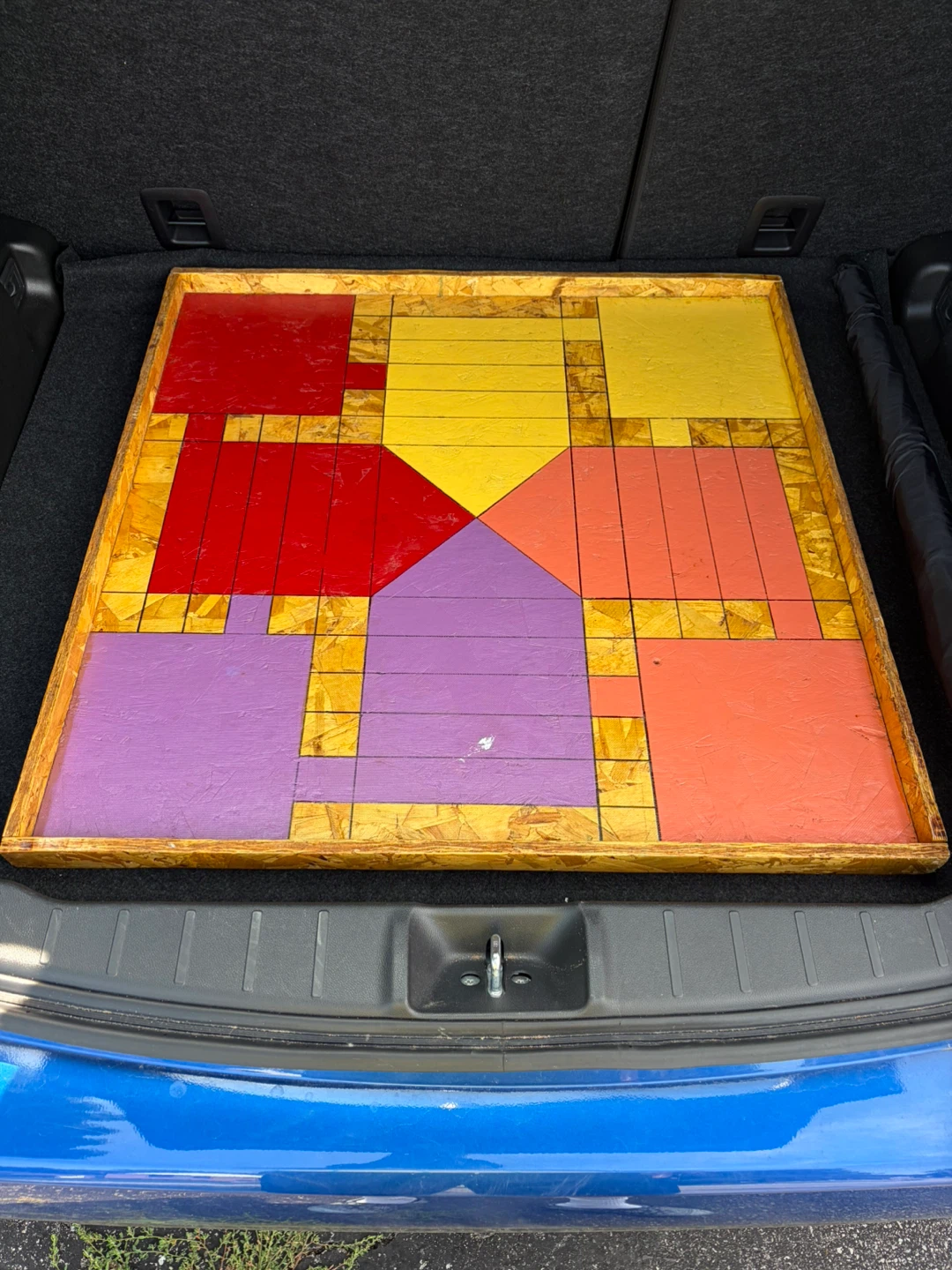 Handmade Double-Sided Wooden Game Board (Ludo & Checkers)