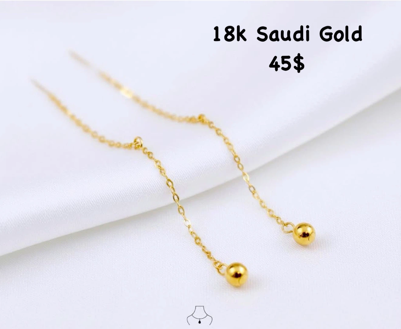 18K Saudi Gold Earrings - photo 2