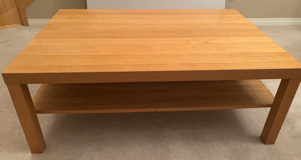 Wooden Coffee Table with Shelf