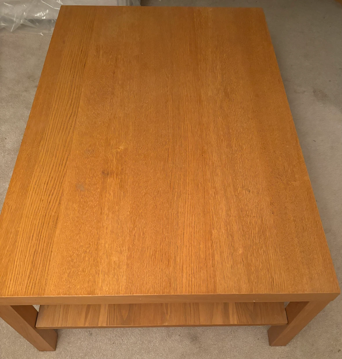 Wooden Coffee Table with Shelf - photo 3