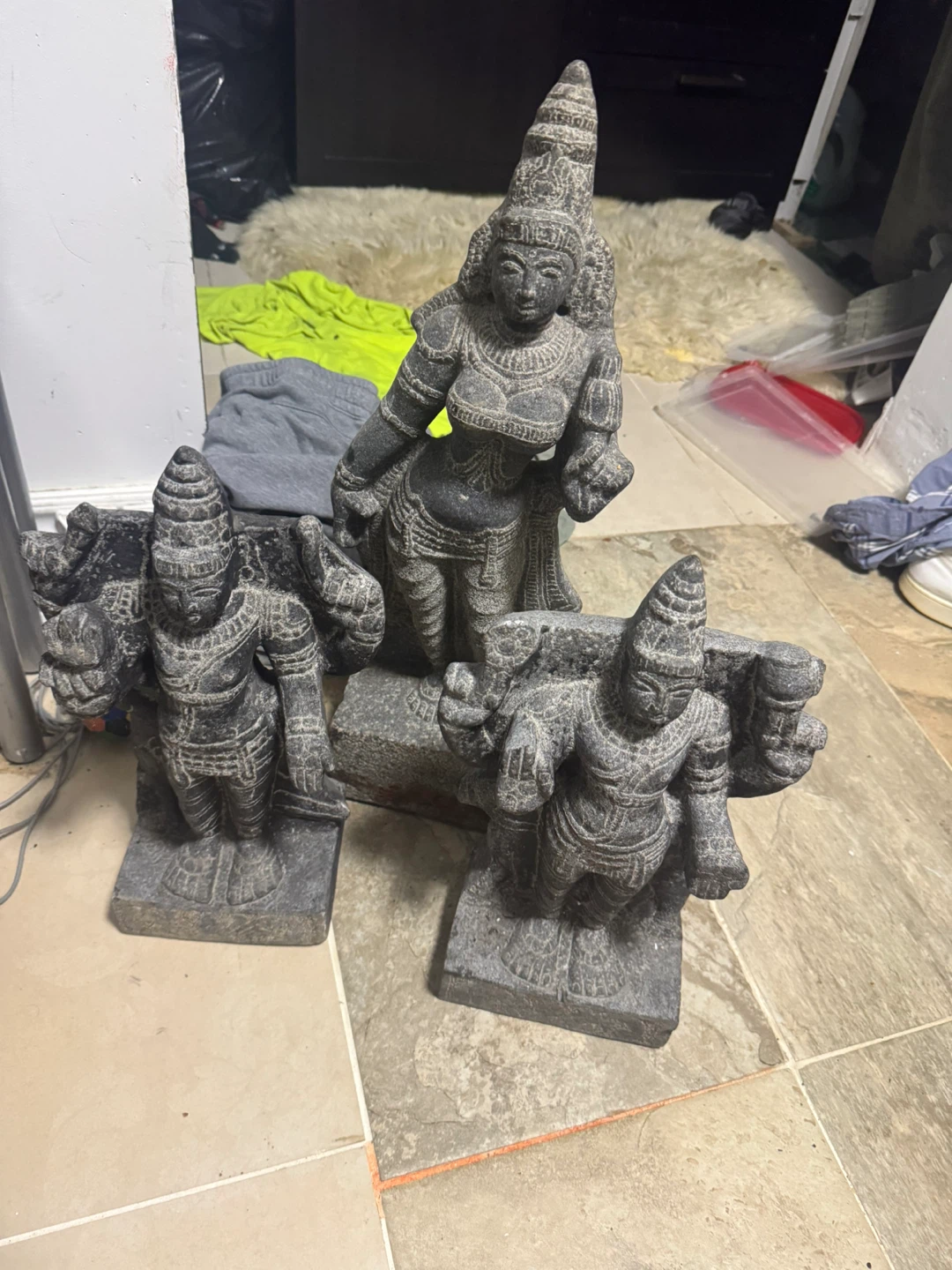 Stone Carved Figurines Set