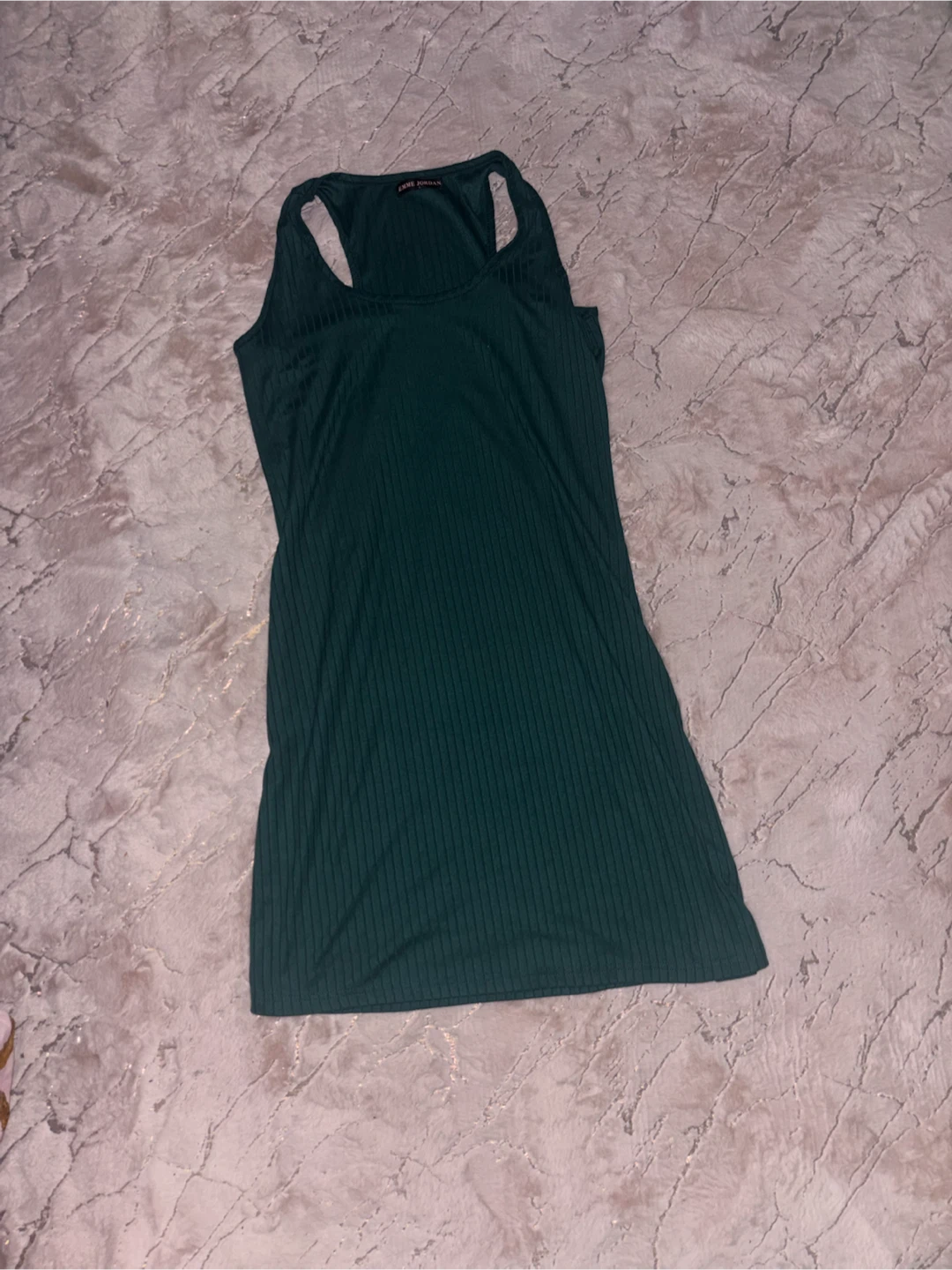 Emme Jordan Ribbed Tank Dress Green