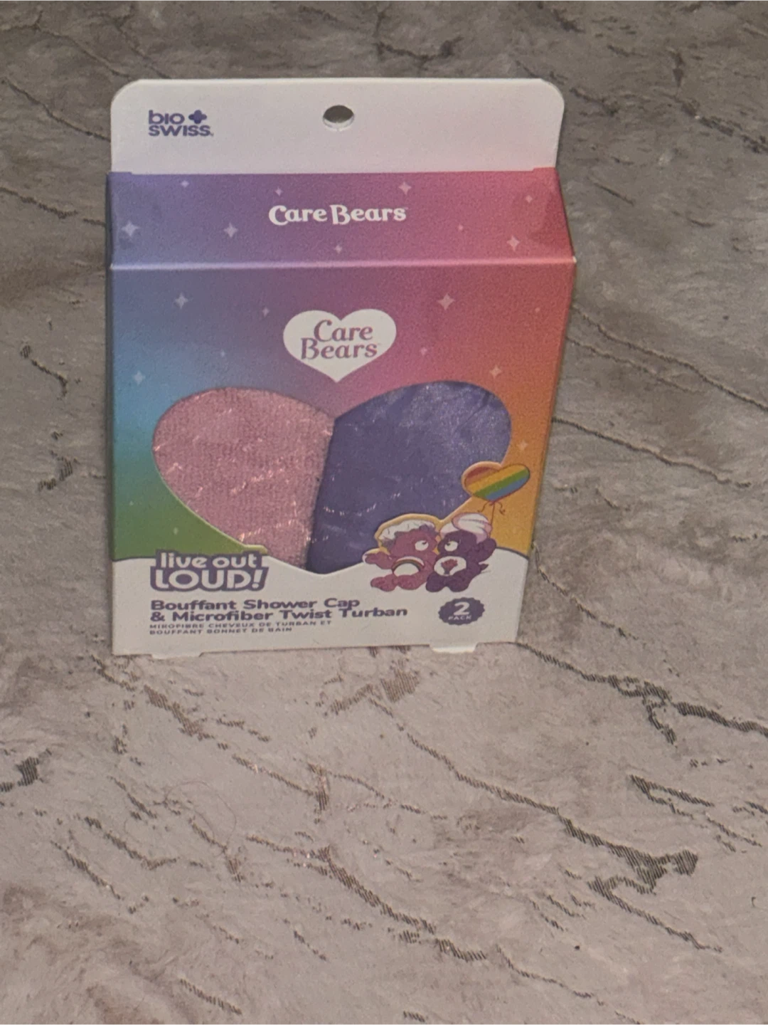 Care Bears Bouffant Shower Cap & Microfiber Twist Turban 2 Pack