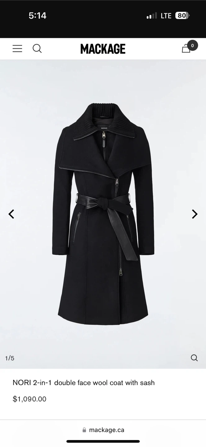 Mackage 2 in 1 Nori Coat | Size XS - photo 4