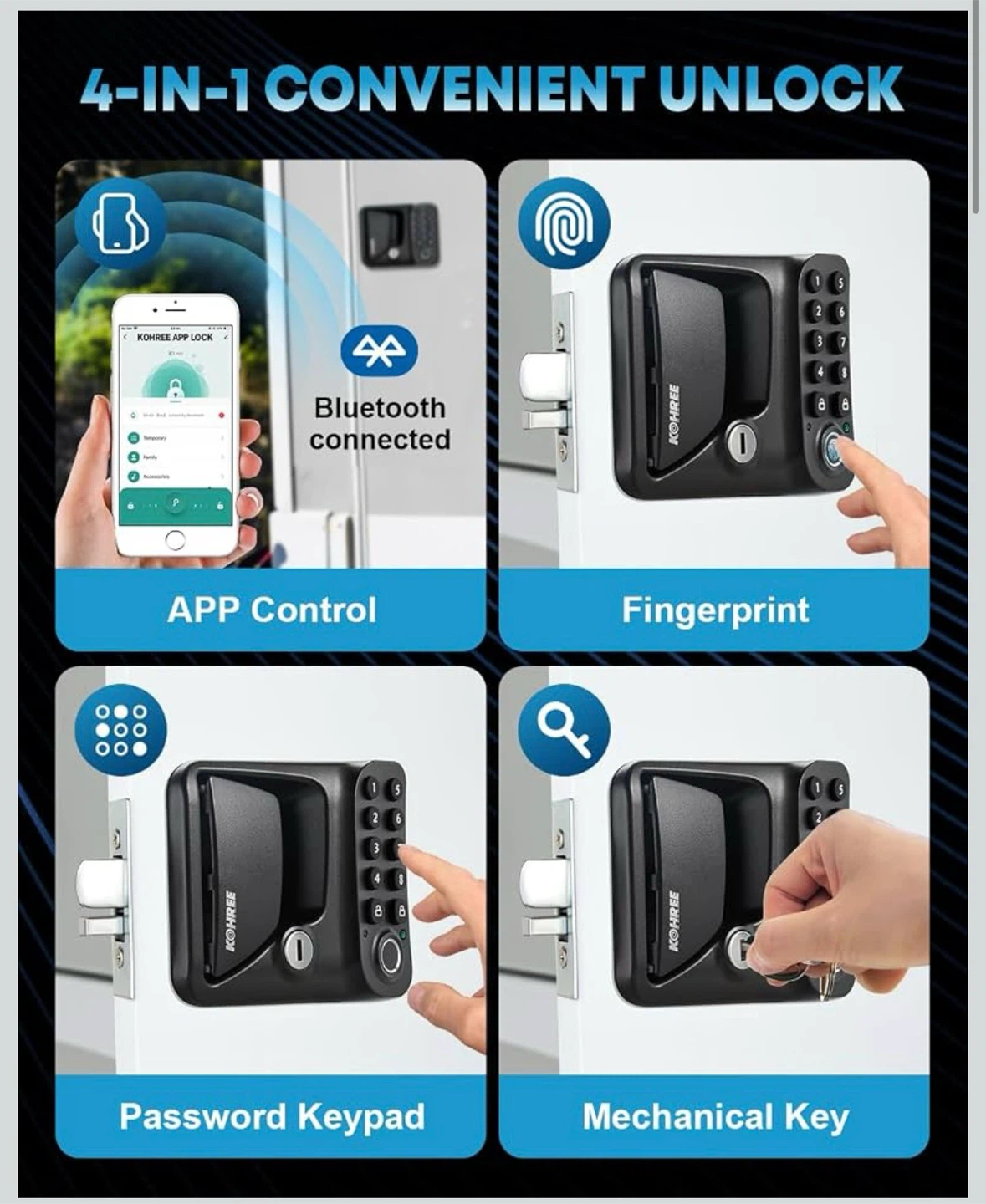 Kohree RV Door Lock Keyless Entry - photo 3