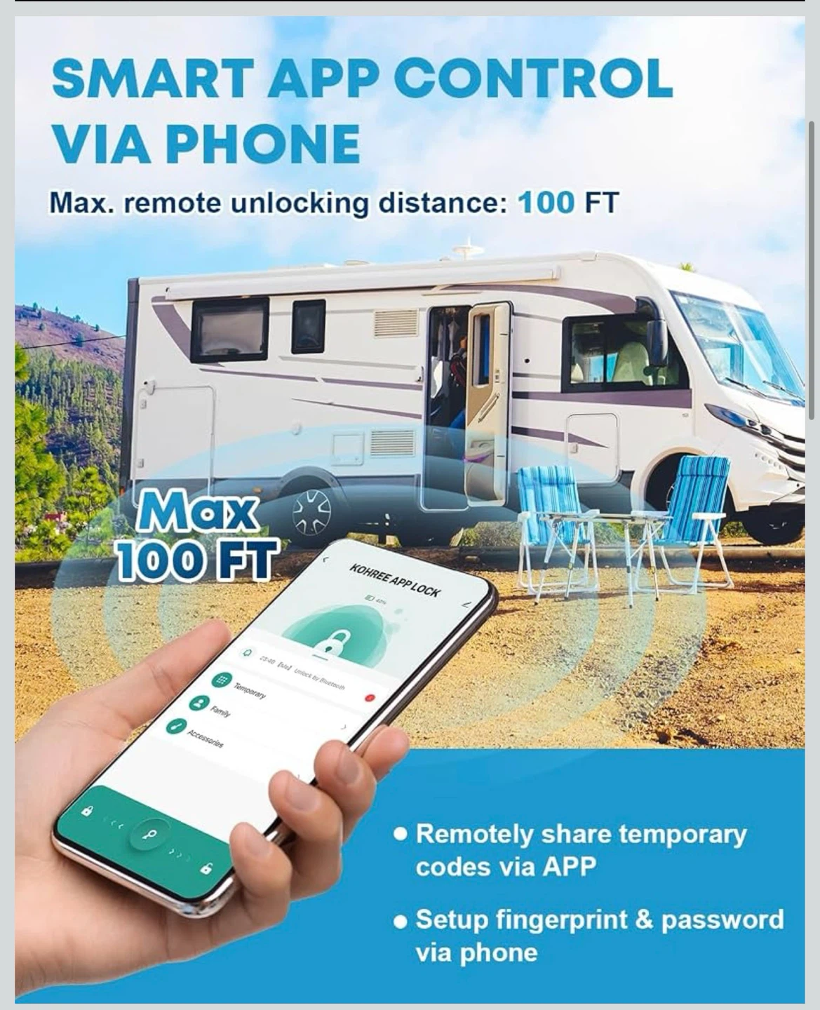 Kohree RV Door Lock Keyless Entry - photo 4