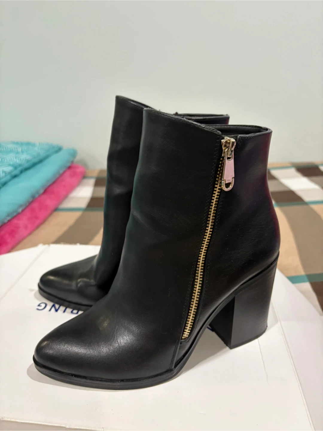 Call It Spring Black Leather Ankle Boots - photo 4