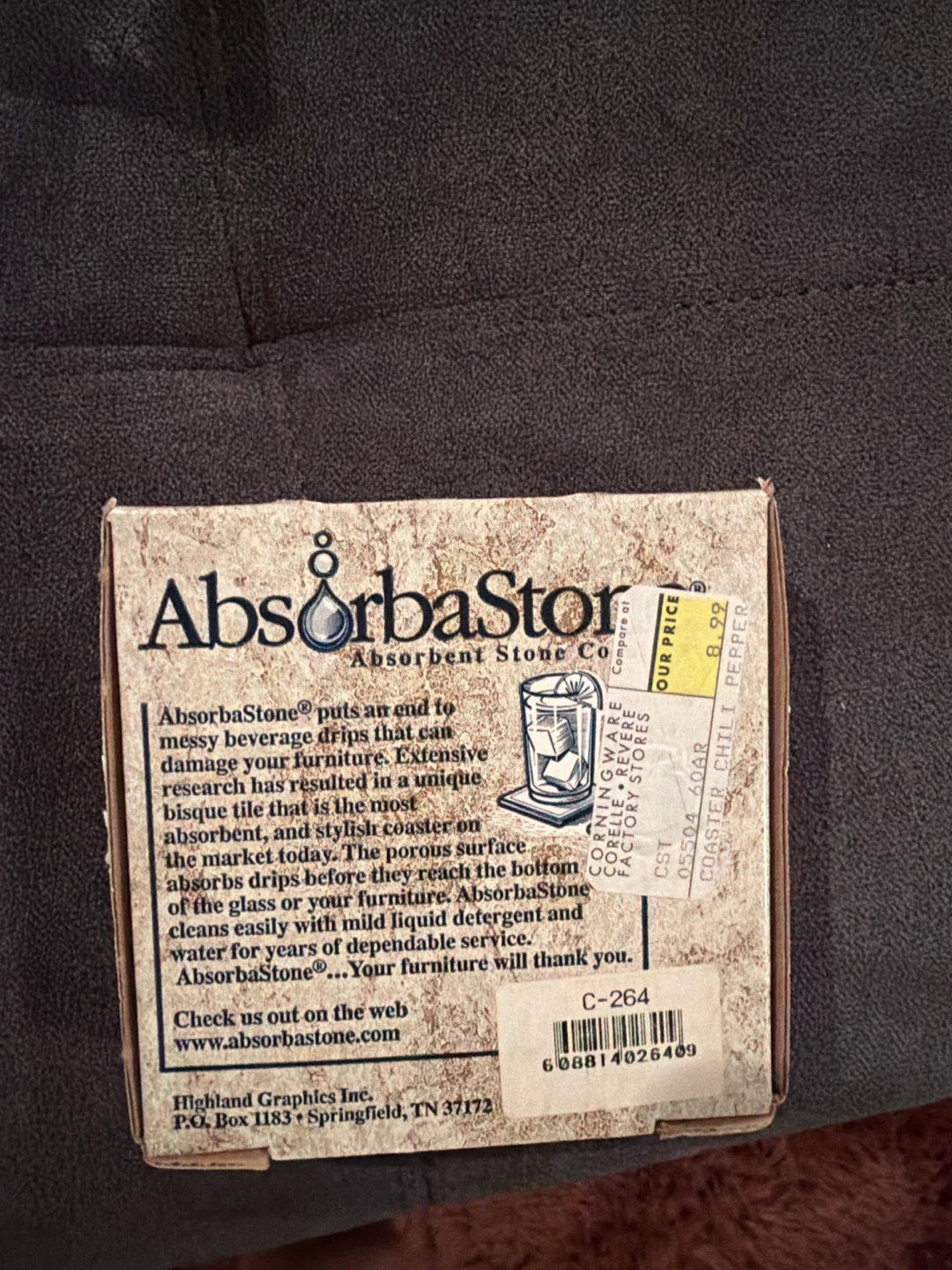 AbsorbaStone Absorbent Coaster Set - Four Coasters - photo 2