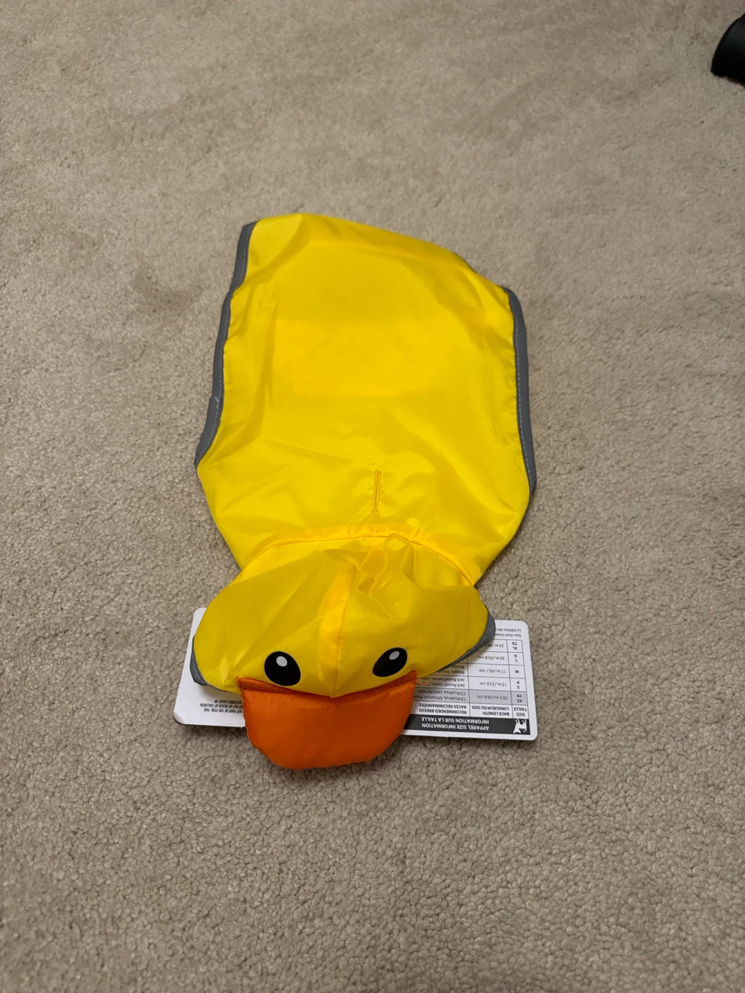 Fetchwear Duck Raincoat - Yellow, X-Small - photo 2