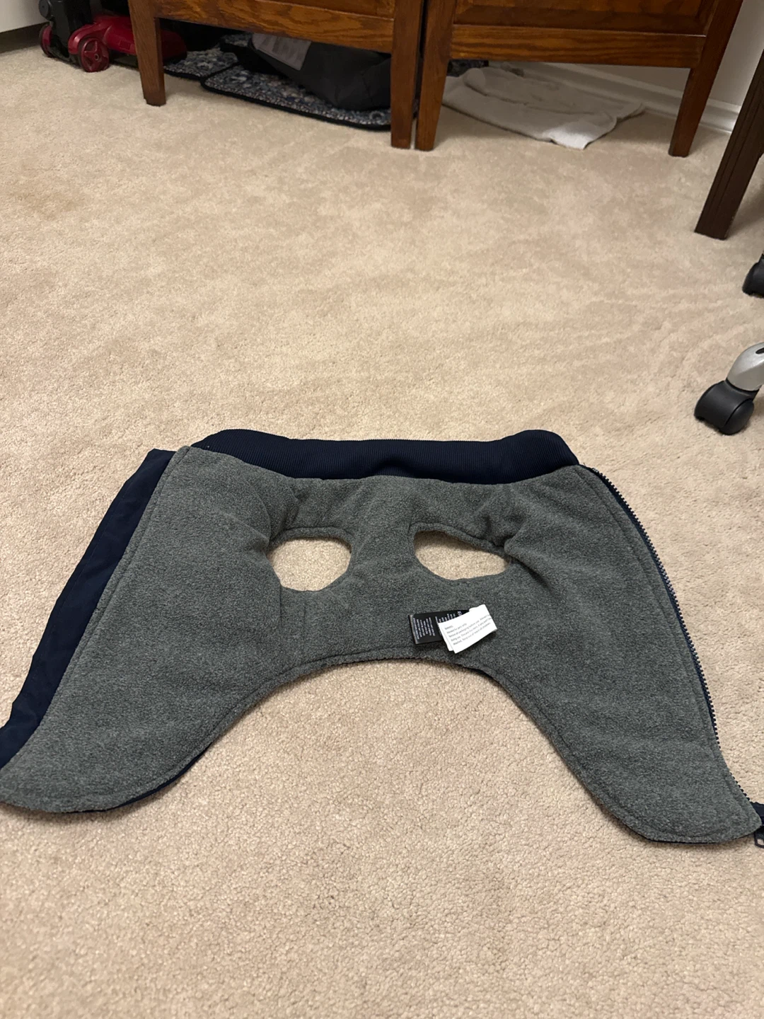 Navy Blue Dog Puffer Vest with Harness - photo 3