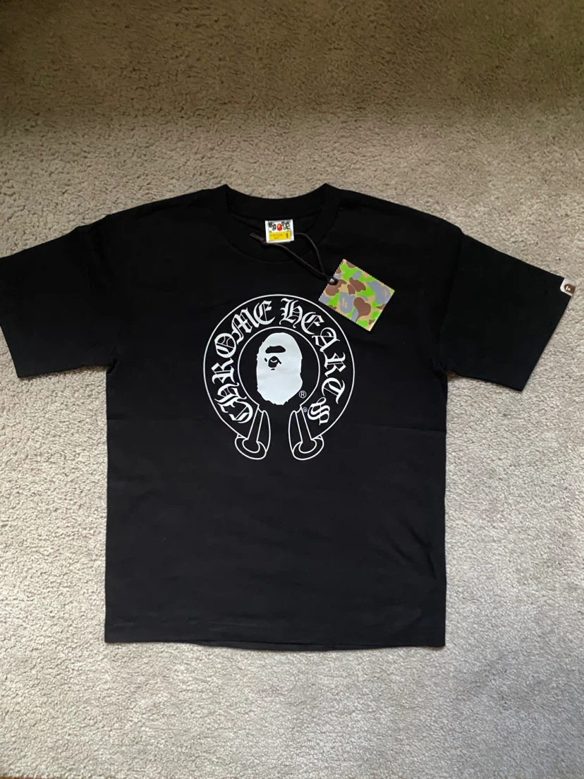 Black Bape x Chrome hearts T-Shirt - photo 2