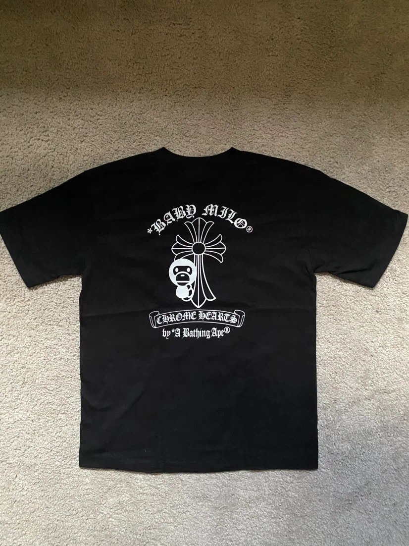 Black Bape x Chrome hearts T-Shirt - photo 3