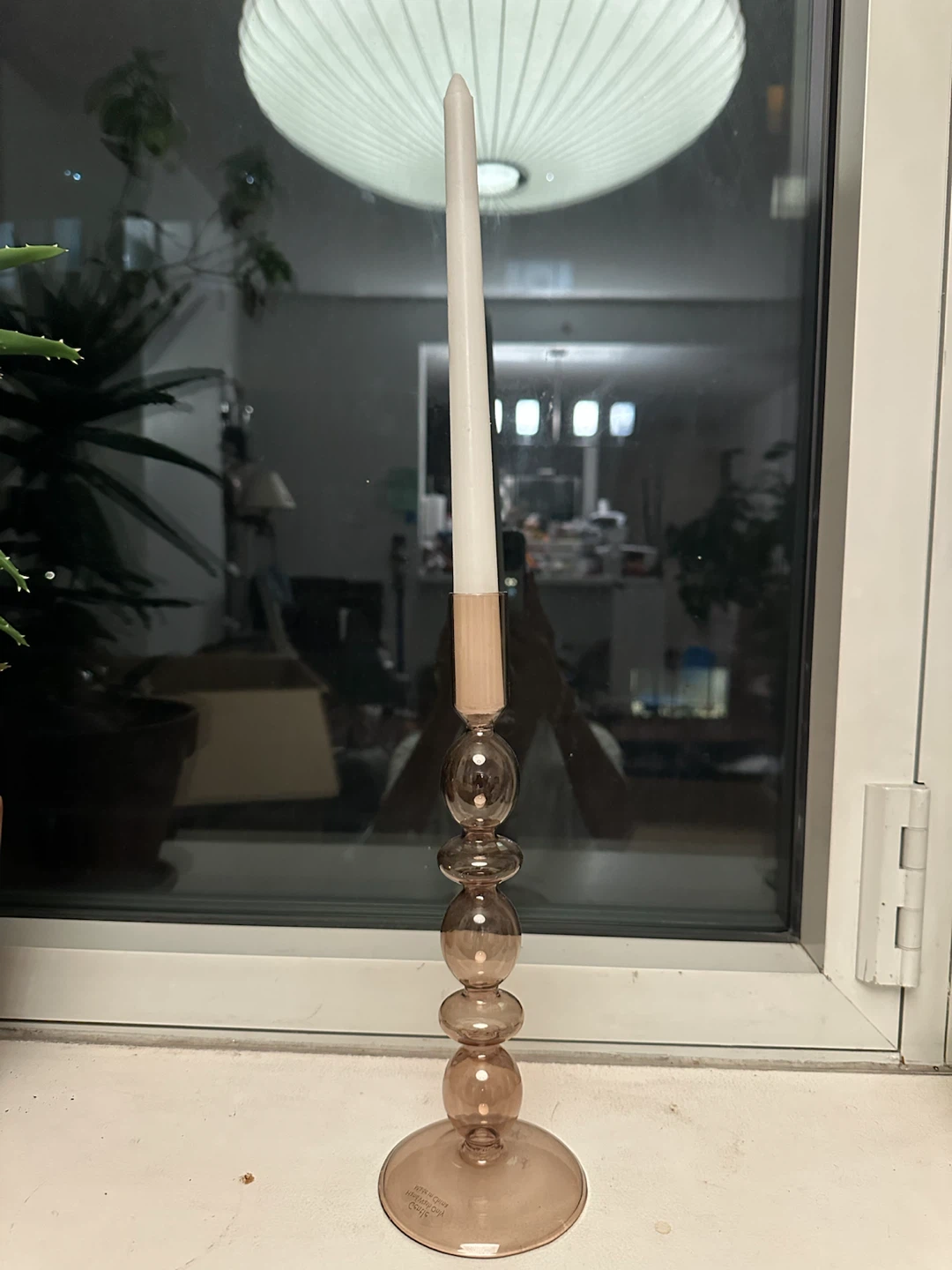 Glass Candlestick Holder - photo 2