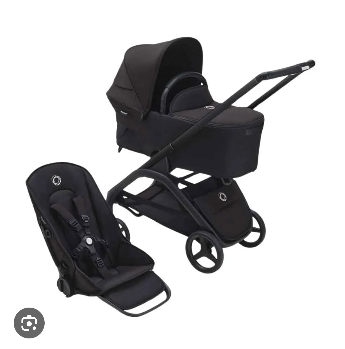 Bugaboo Kangaroo Single to Double Stroller - Midnight Black