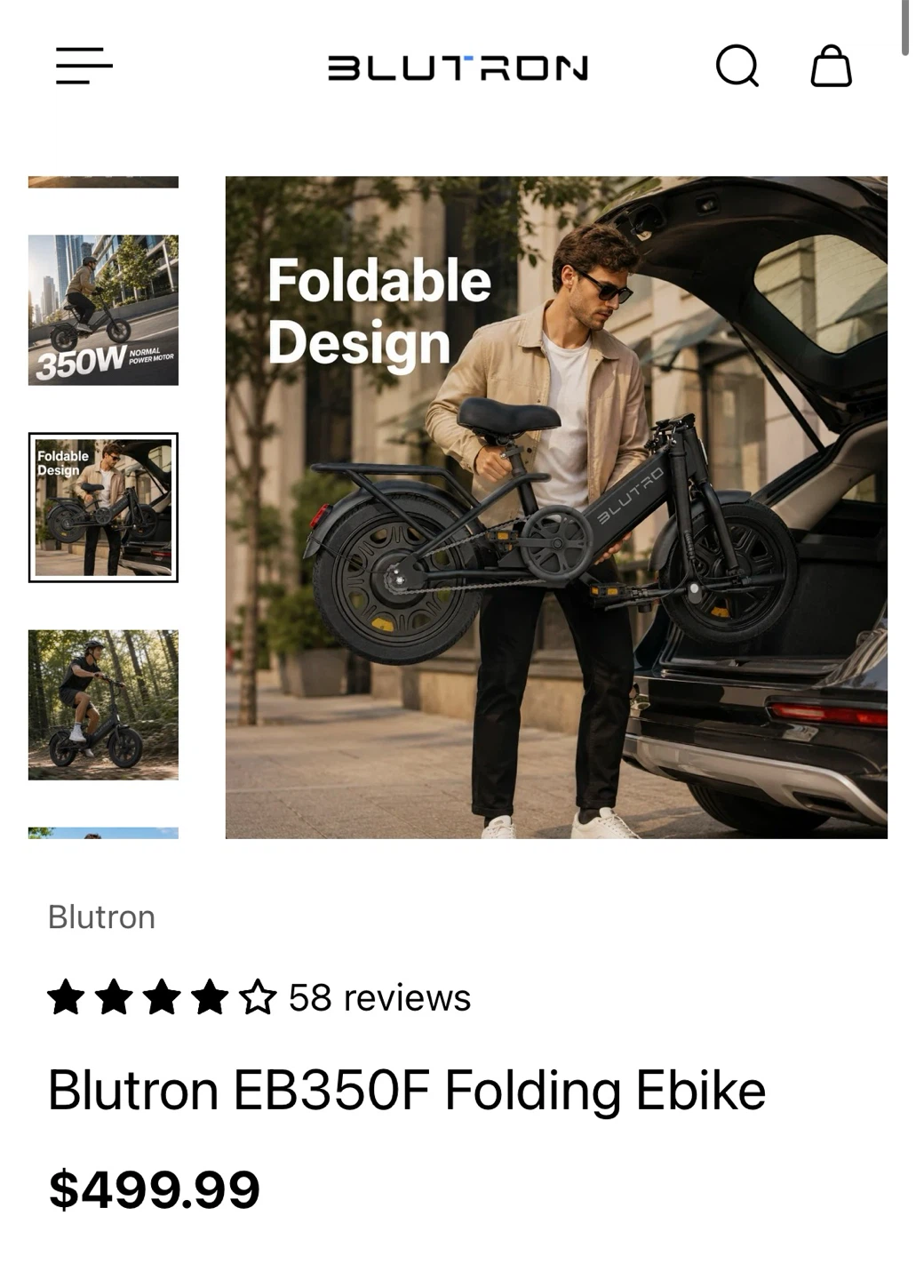 Blutron EB350F Folding Ebike - photo 3
