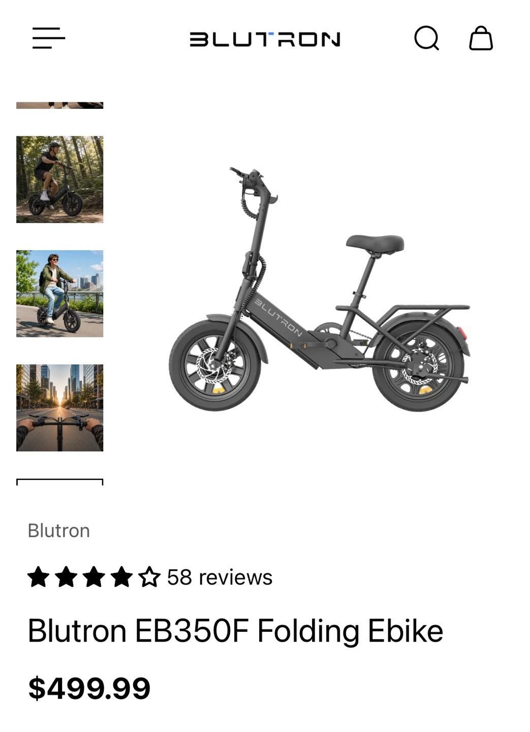 Blutron EB350F Folding Ebike - photo 5