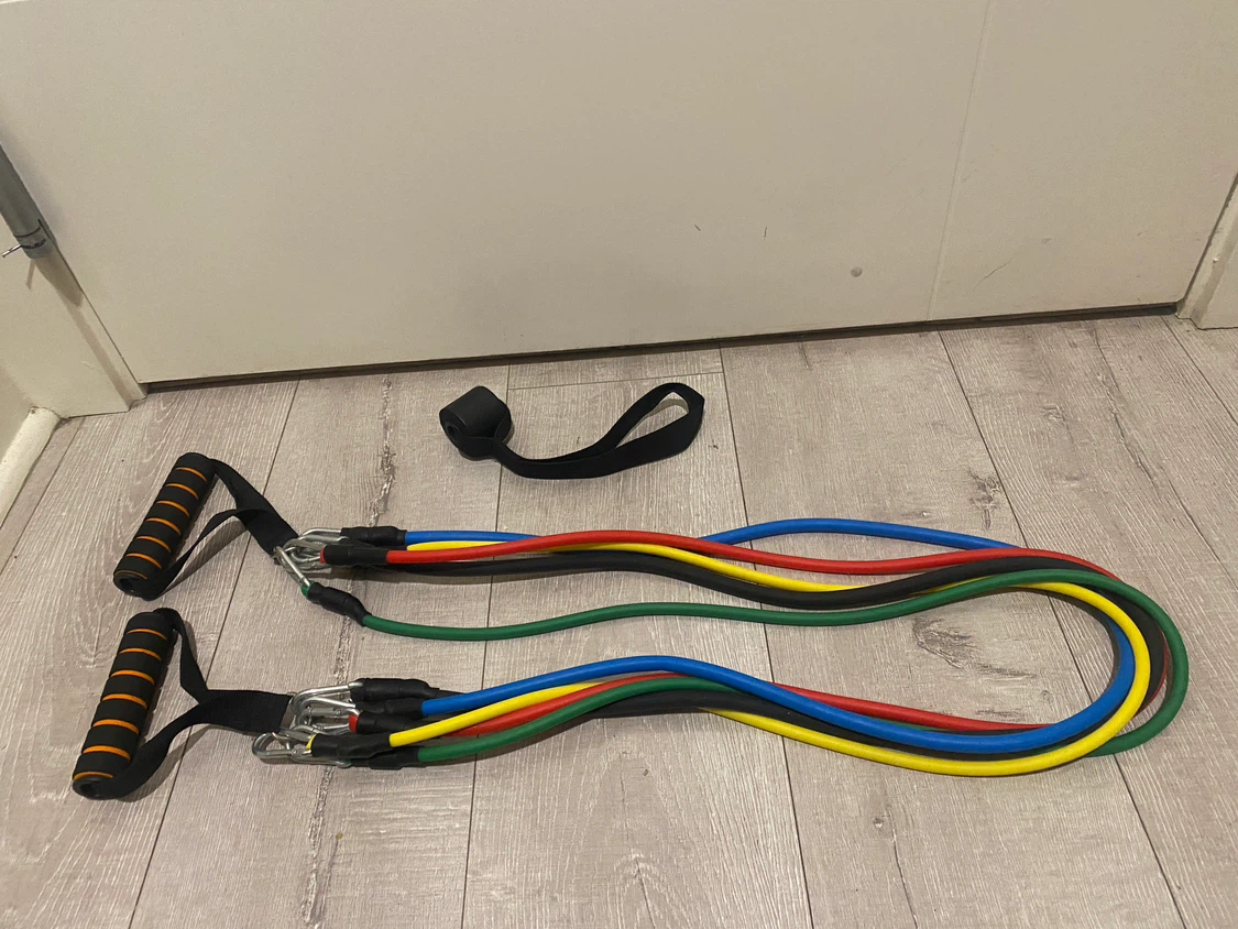 Resistance Bands Set with Handles and Ankle Strap
