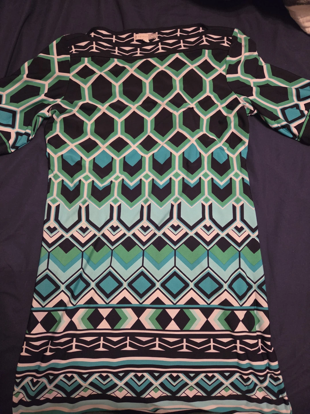 Women's Geometric Print Short Sleeve Dress - photo 2