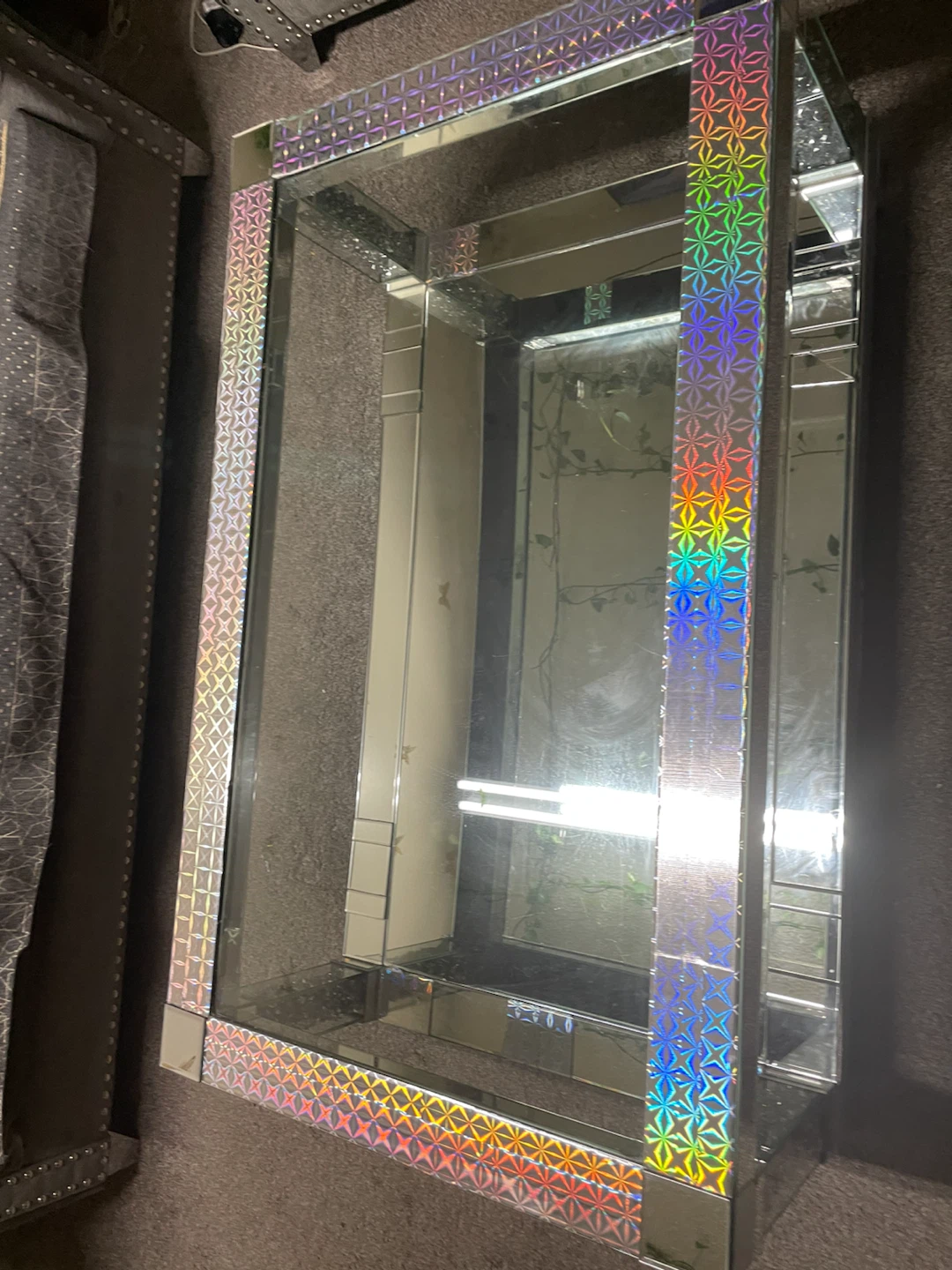 Mirrored Coffee Table with Crystal Accents - photo 2