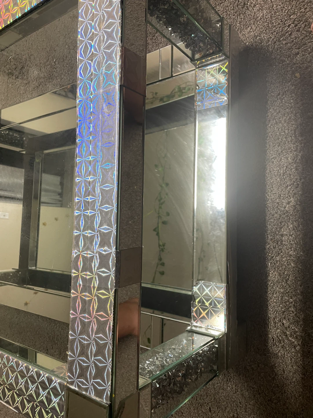 Mirrored Coffee Table with Crystal Accents - photo 5
