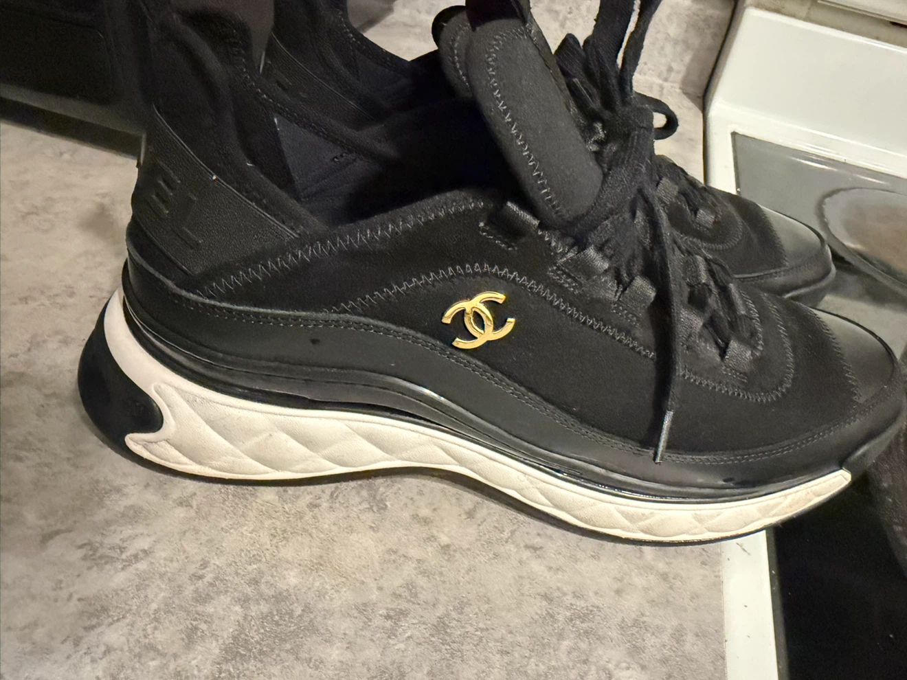 Chanel Black Sneakers