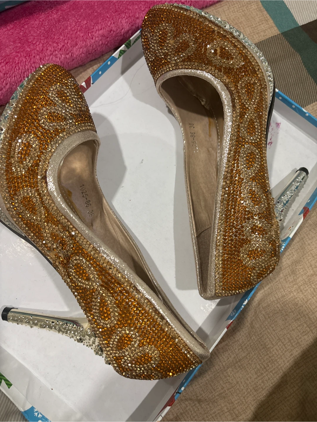 Sparkly Gold Heels