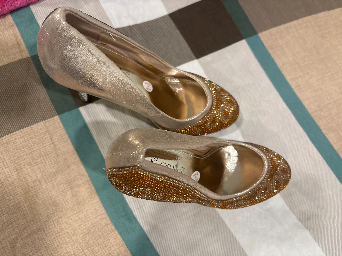 Sparkly Gold Heels - photo 3