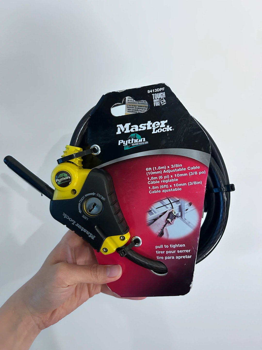 Brand new Master Lock Python Adjustable Cable Lock, 1.8-m