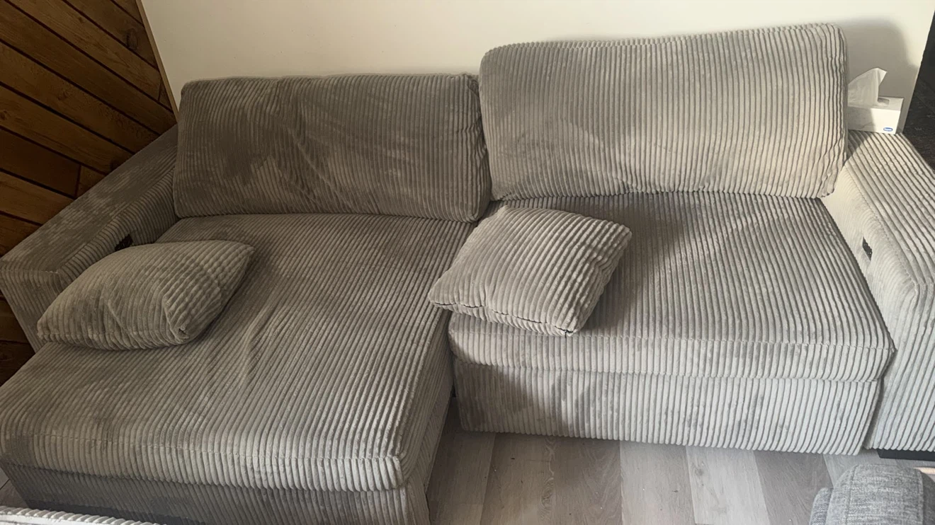 Grey Corduroy Sofa Sectional