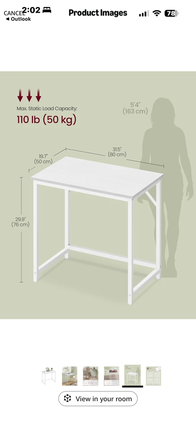 White gaming or computer Desk (brand new)$65