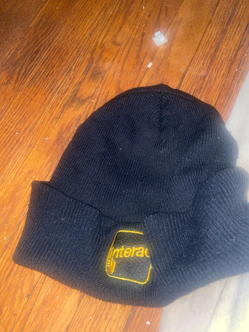 Black Beanie with Yellow 'Interact' Logo