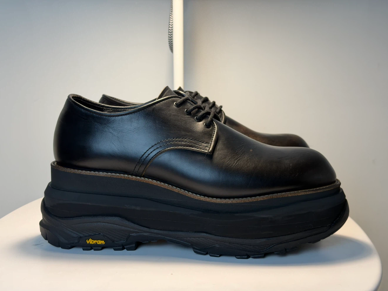 SACAI Black Platform Derby Shoes RUNWWY - photo 2