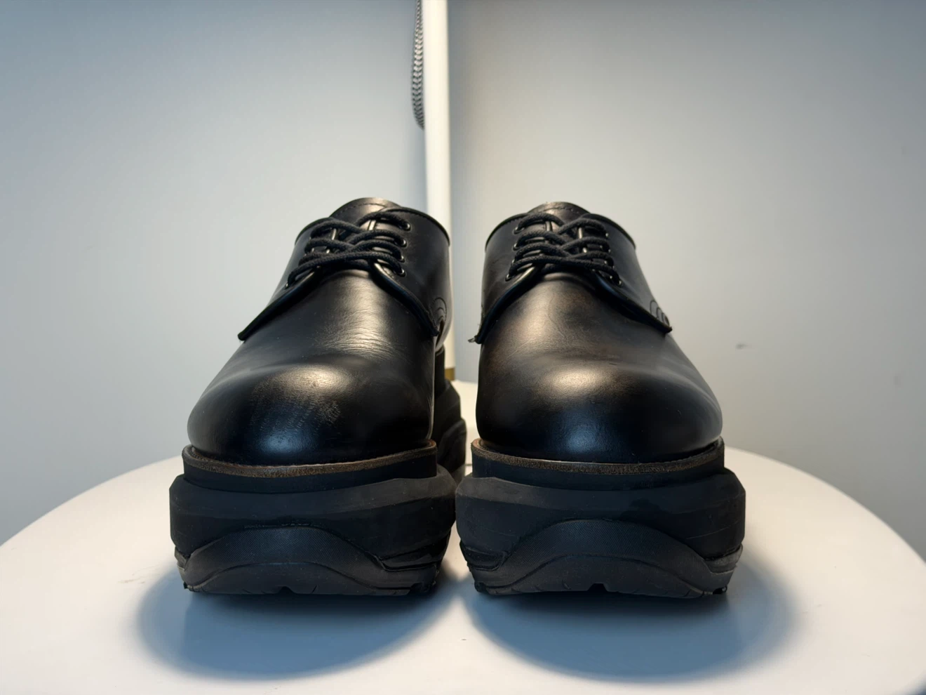 SACAI Black Platform Derby Shoes RUNWWY - photo 3