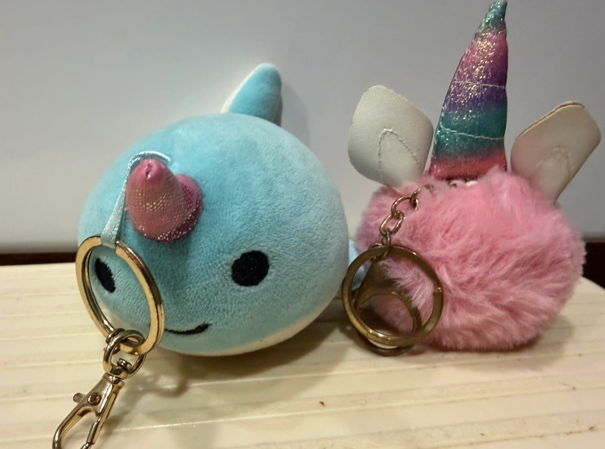 Plush Keychain Bundle - Narwhal & Unicorn