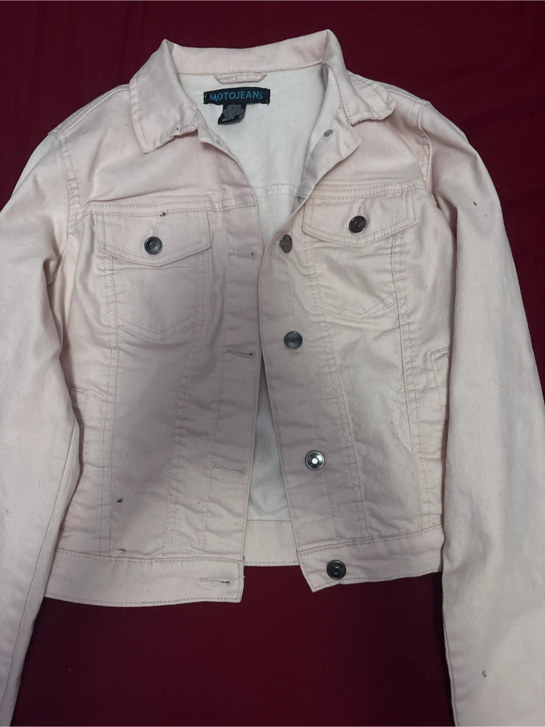 MOTOJEANS Pink Denim Jacket - Size M