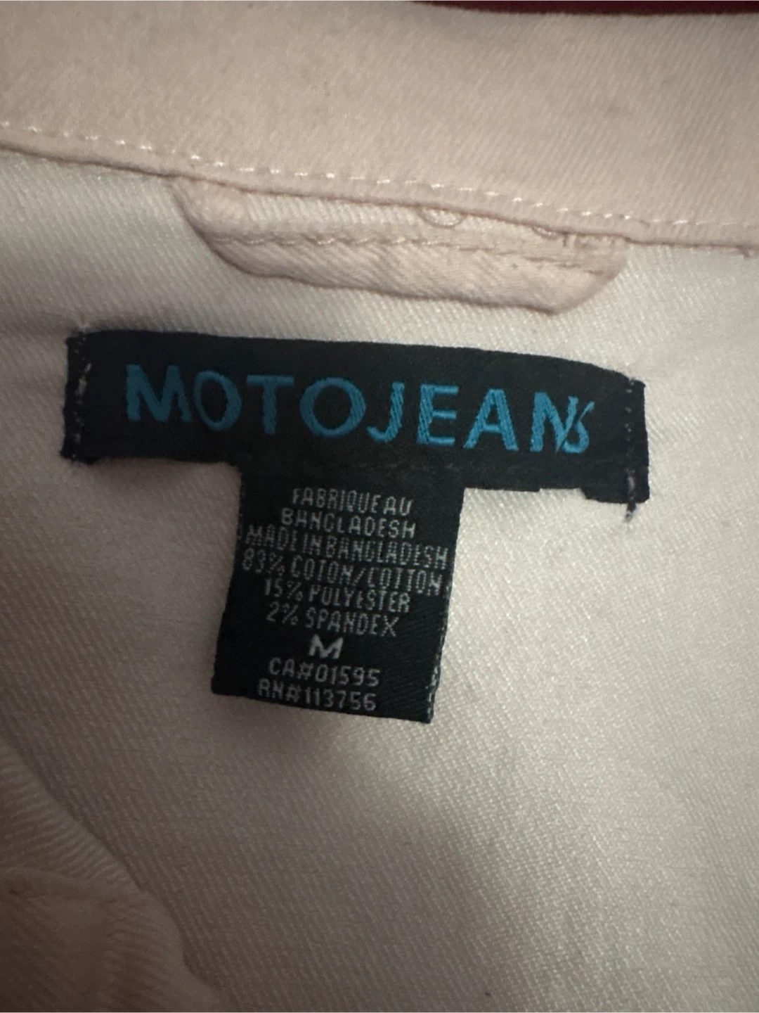 MOTOJEANS Pink Denim Jacket - Size M - photo 2