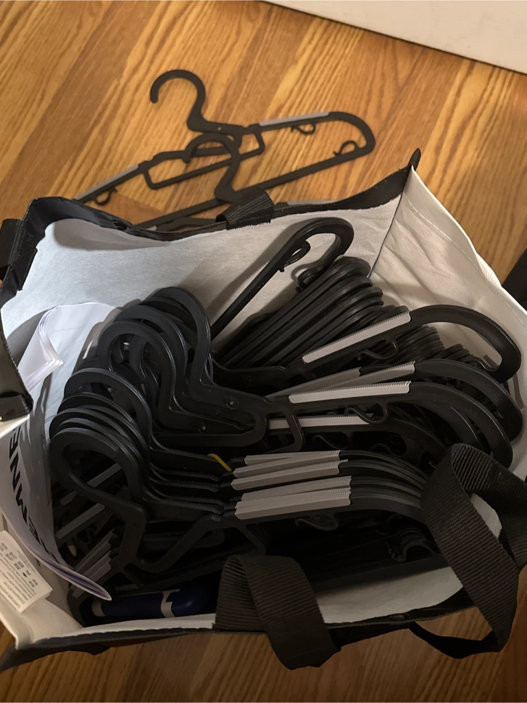Black Plastic Clothes Hangers (Set of 45)