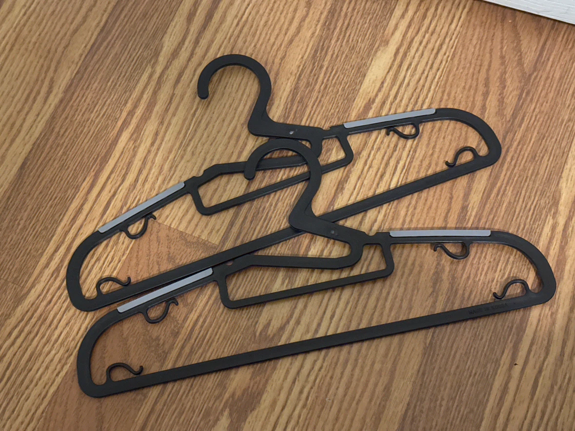 Black Plastic Clothes Hangers (Set of 45) - photo 2