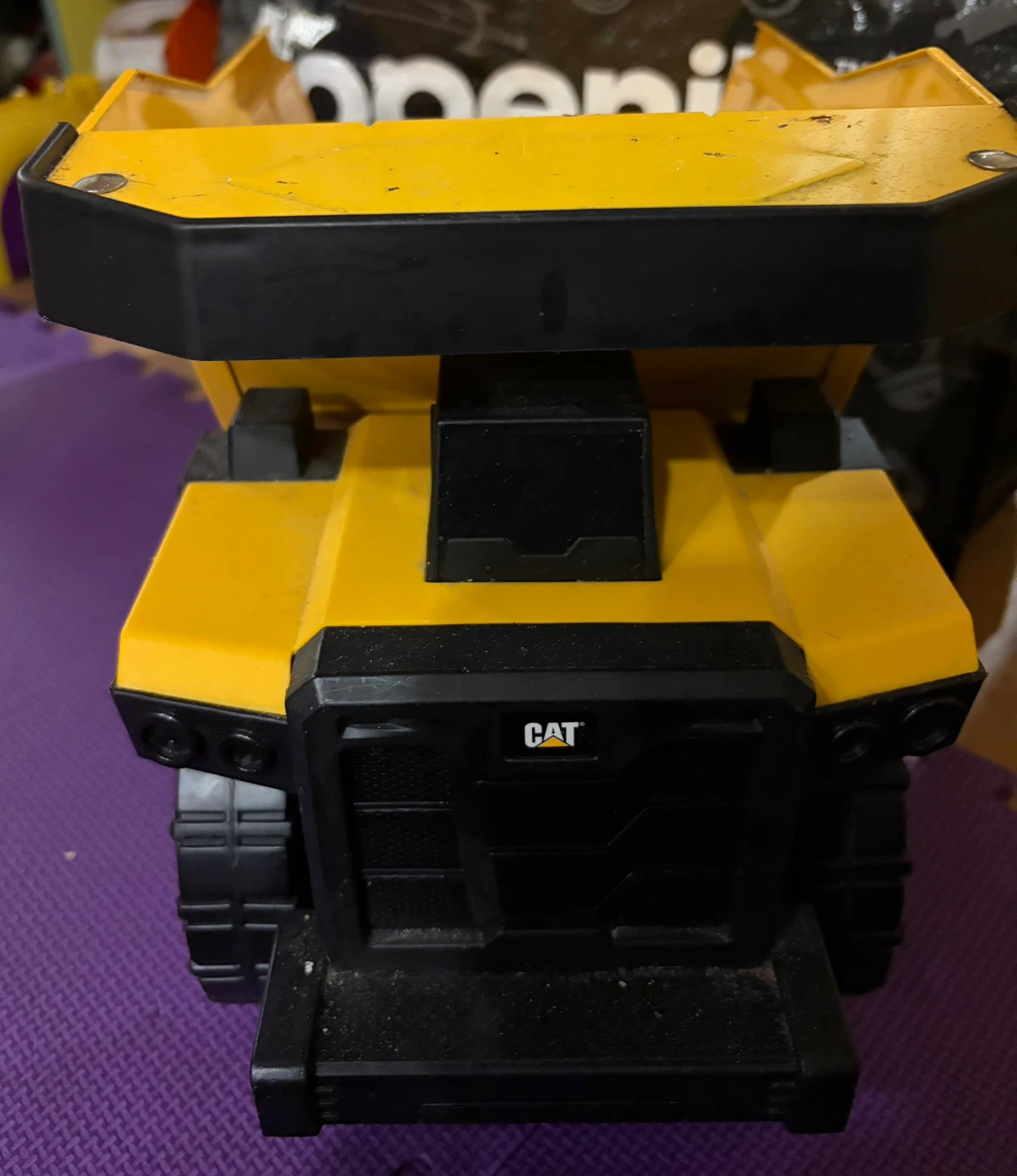 CAT yellow dump truck toy