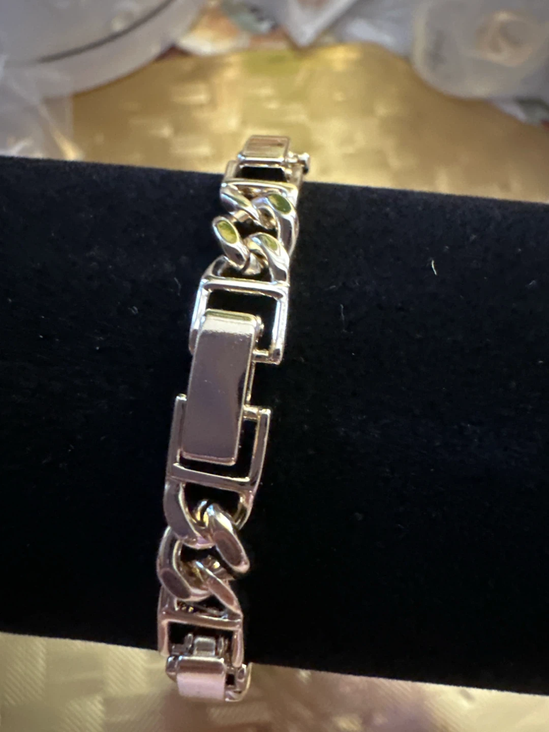 14k Gold- laminatedCuban Link Bracelet with CZ Accents - photo 3