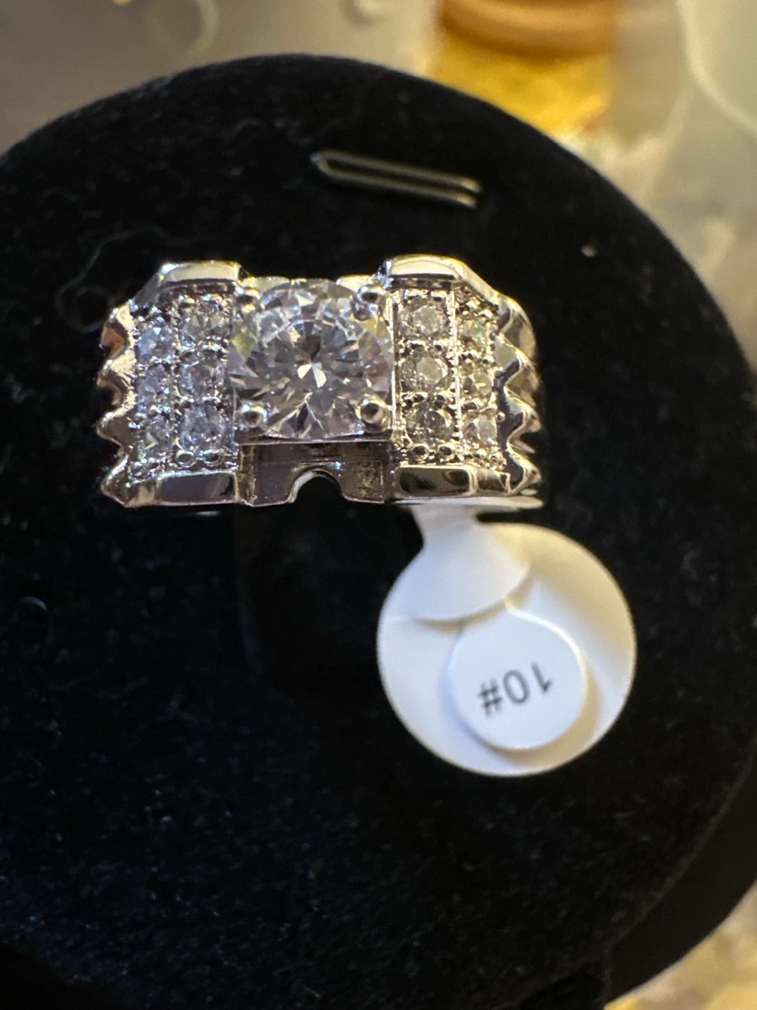 Men's silver Sparkly Ring Size 10 - photo 4