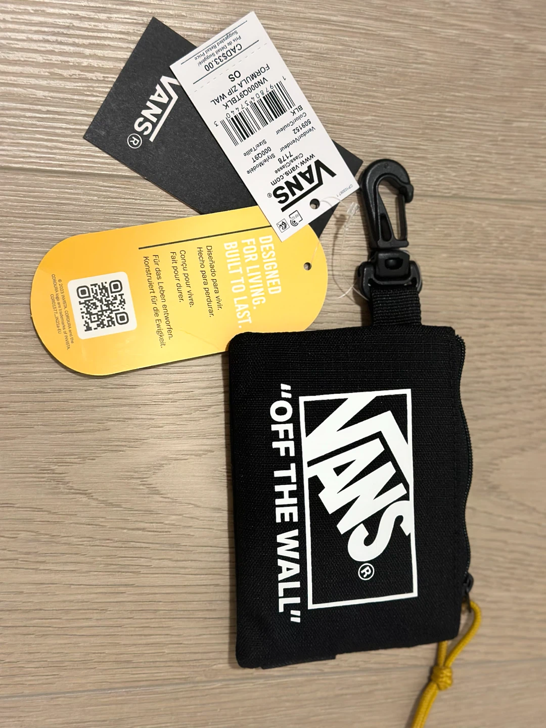 Vans "Off The Wall" Black ID Card Holder Pouch