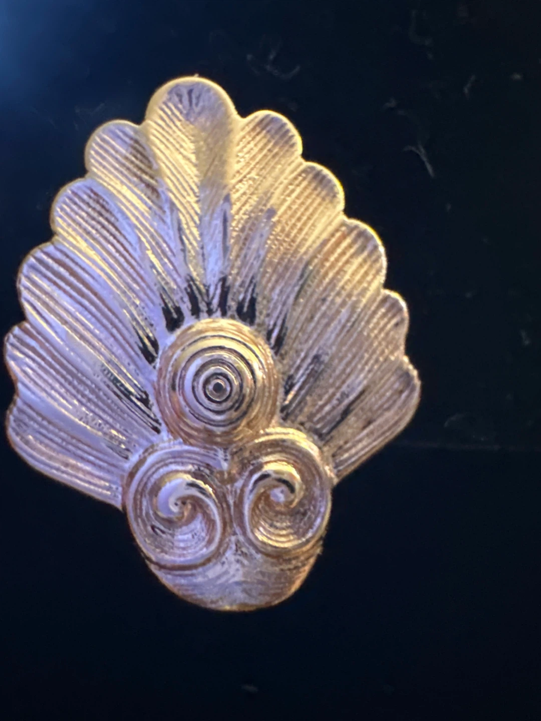14k Rose Gold-tone laminated Fan Shell Earrings - photo 2