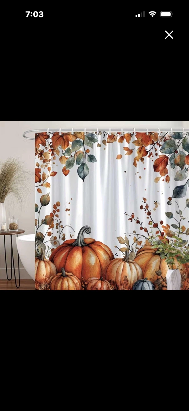 Fall Pumpkin Shower Curtain - photo 2