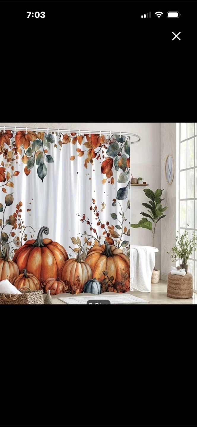Fall Pumpkin Shower Curtain - photo 3