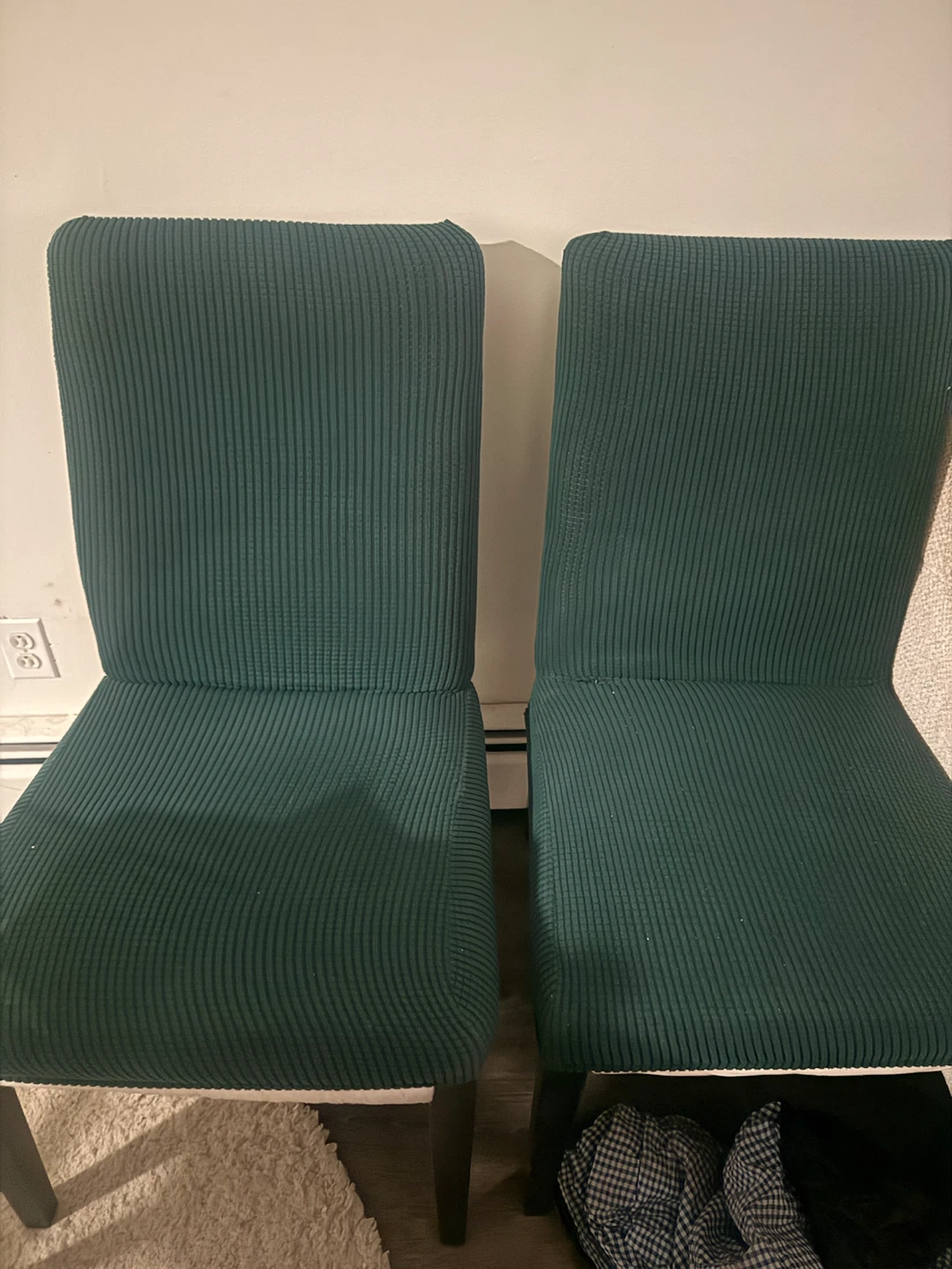 Set of 4 Dark Green Chairs