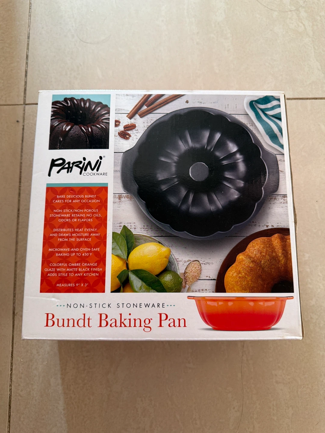 Parini Cookware Non-Stick Bundt Baking Pan 9" x 3"