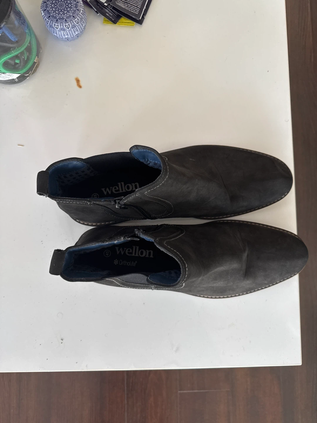 Wellon Black Suede Chelsea Boots - photo 2