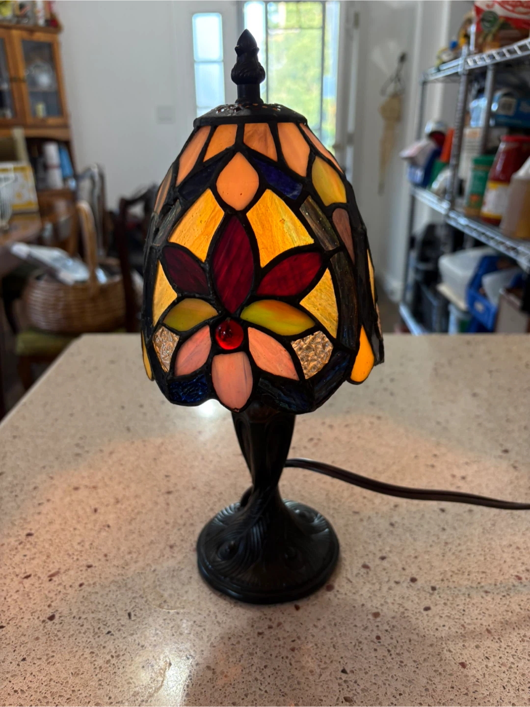 Tiffany Style Stained Glass Accent Lamp